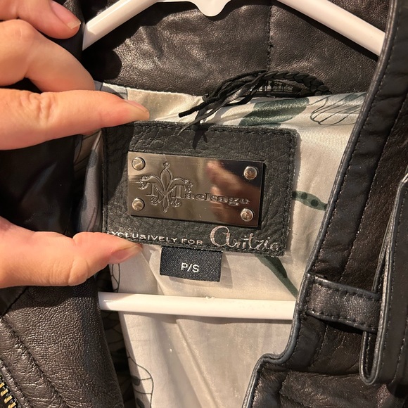 VINTAGE ARITZIA X MACKAGE genuine leather jacket. Small, black - Picture 3 of 5